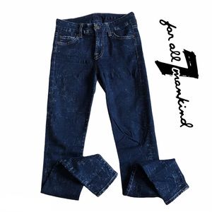 7FAMK 7 For All Mankind Gwenevere Acid Wash Mid-Rise Skinny Jeans 26